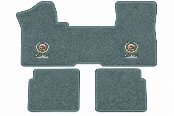 Picture of 1979-1985 Cadillac Eldorado without Console Frt & Rrs Floor Mats, Cutpile Carpet with Embroidered Logos - 3 Piece
