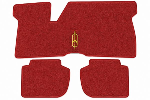 Picture of 1971-1973 Oldsmobile Toronado Frt & Rrs Floor Mats, Loop Carpet with Embroidered Logos - 3 Piece