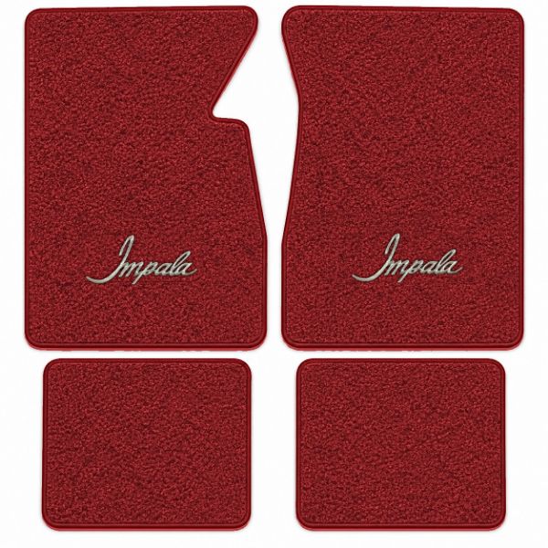 Picture of 1959-1962 Chevrolet Impala Floor Mats, Tuxedo Carpet with Embroidered Logos - 4 Piece