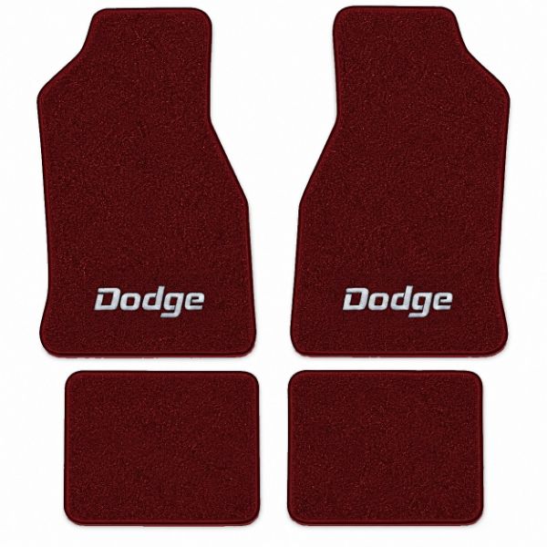 Picture of 1982-1983 Dodge 400 2DR Convertible Floor Mats, Cutpile Carpet with Embroidered Logos - 4 Piece