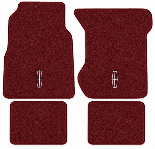 Picture of 1970-1973 Lincoln Continental Floor Mats, Loop Carpet with Embroidered Logos - 4 Piece