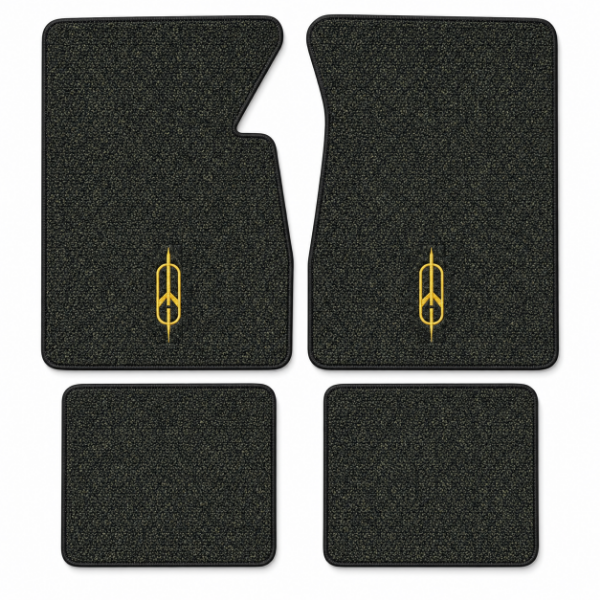 Picture of 1957-1958 Oldsmobile Super 88 Floor Mats, Tuxedo Carpet with Embroidered Logos - 4 Piece