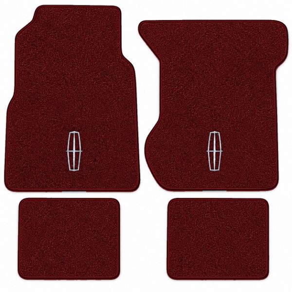 Picture of 1977-1979 Lincoln Mark V Floor Mats, Cutpile Carpet with Embroidered Logos - 4 Piece