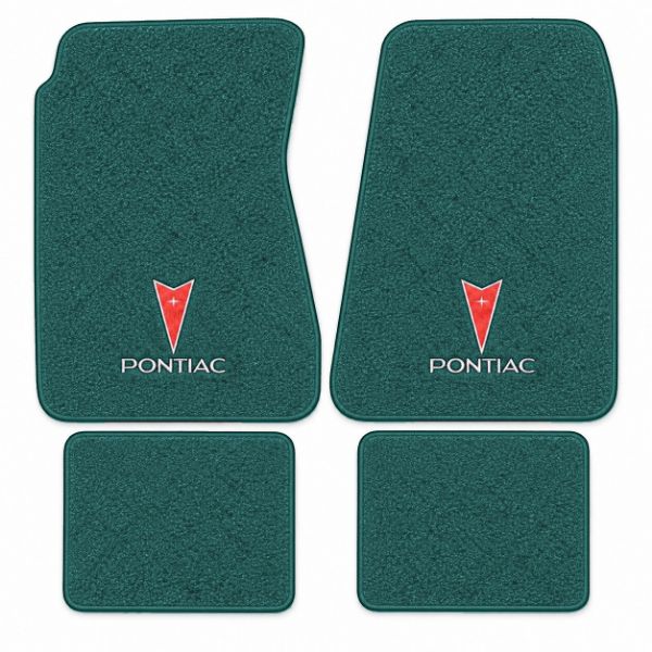 Picture of 1966-1967 Pontiac LeMans 4spd Floor Mats, Loop Carpet with Embroidered Logos - 4 Piece