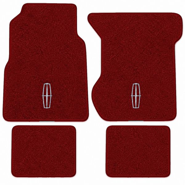 Picture of 1974 Lincoln Continental Floor Mats, Cutpile Carpet with Embroidered Logos - 4 Piece