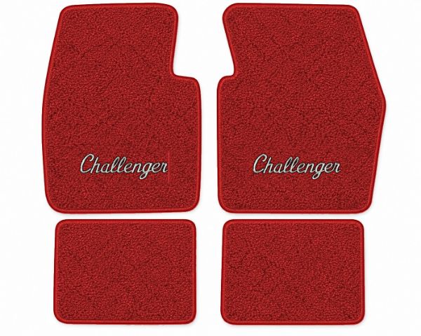 Picture of 1970-1973 Dodge Challenger Floor Mats, Loop Carpet with Embroidered Logos - 4 Piece