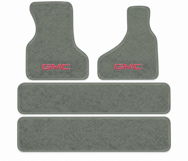 Picture of 1985-2000 GMC Safari Frts & Rr Runners Floor Mats, Cutpile Carpet with Embroidered Logos - 4 Piece