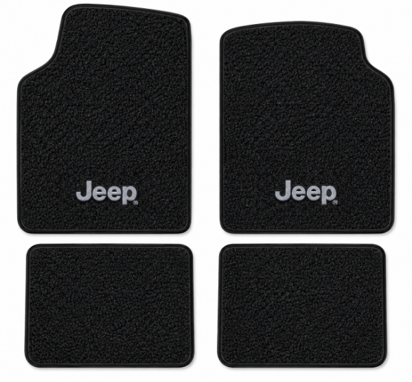 Picture of 1959-1973 Jeep CJ5 Floor Mats, Loop Carpet with Embroidered Logos - 4 Piece