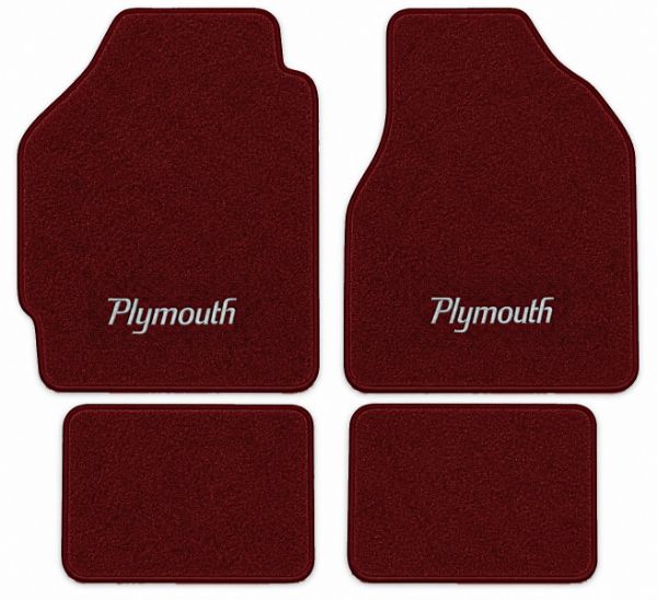 Picture of 1987-1994 Plymouth Sundance Floor Mats, Cutpile Carpet with Embroidered Logos - 4 Piece