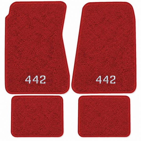 Picture of 1968-1971 Oldsmobile 442 Floor Mats, Loop Carpet with Embroidered Logos - 4 Piece