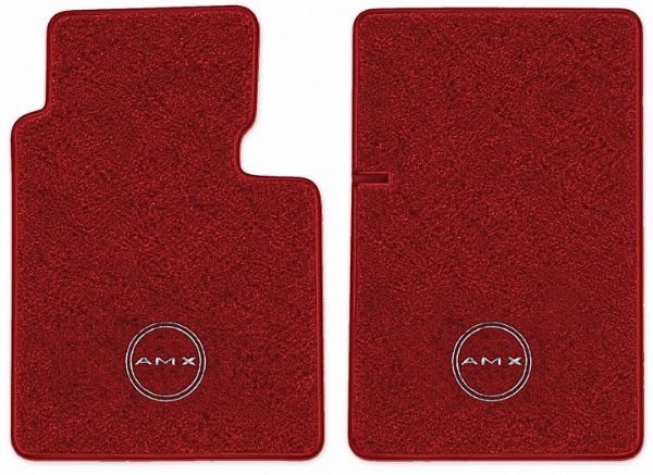 Picture of 1969-1970 American Motors AMX Floor Mats, Cutpile Carpet with Embroidered Logos - 2 Piece