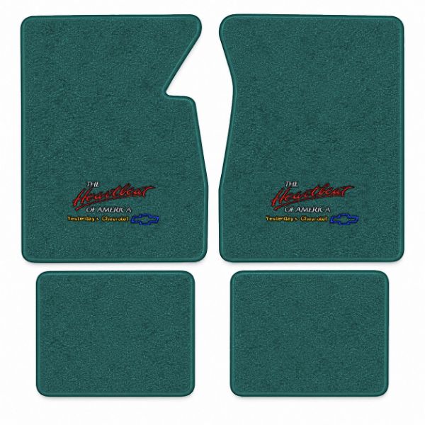 Picture of 1959-1960 Chevrolet Biscayne Floor Mats, Loop Carpet with Embroidered Logos - 4 Piece