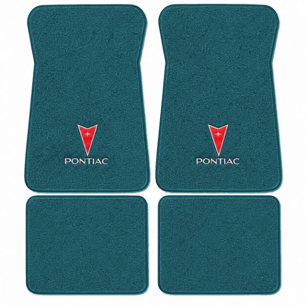 Picture of 1971-1973 Pontiac Grand Safari Floor Mats, Loop Carpet with Embroidered Logos - 4 Piece