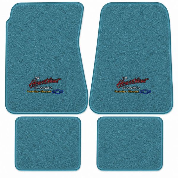 Picture of 1968-1972 Chevrolet Chevelle Nomad Floor Mats, Loop Carpet with Embroidered Logos - 4 Piece