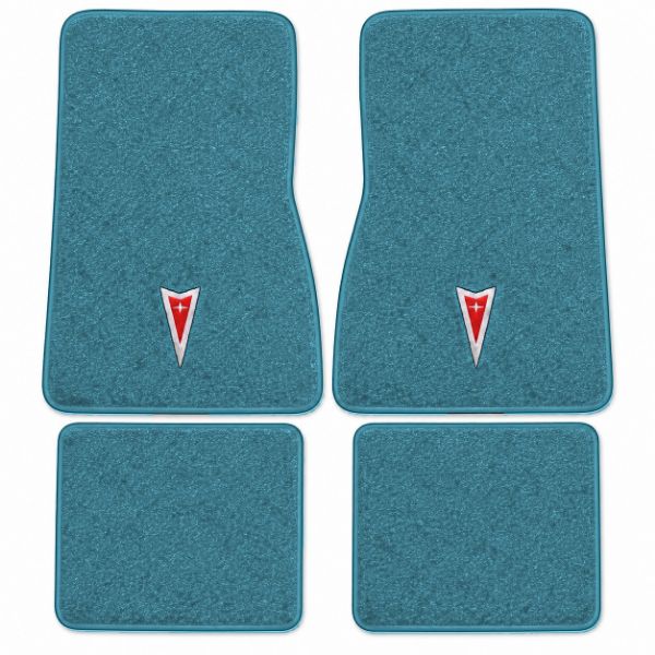 Picture of 1973 Pontiac GTO Floor Mats, Loop Carpet with Embroidered Logos - 4 Piece