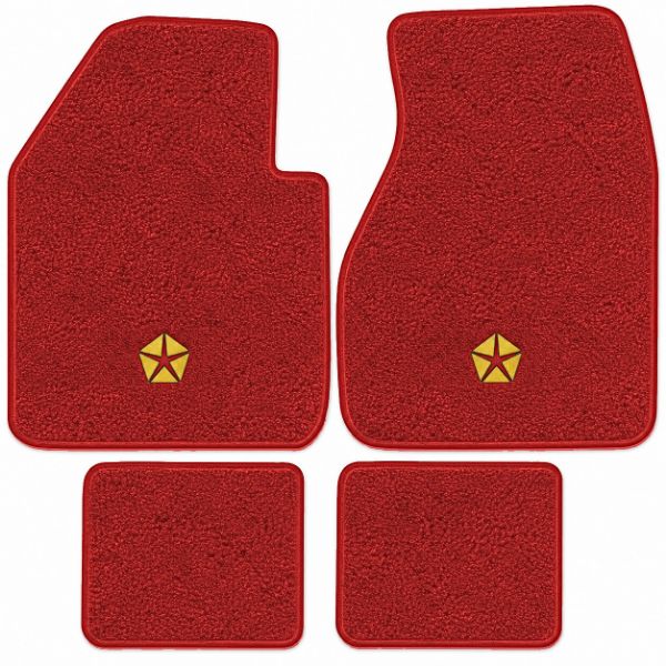Picture of 1967-1973 Chrysler Imperial LeBaron Floor Mats, Loop Carpet with Embroidered Logos - 4 Piece