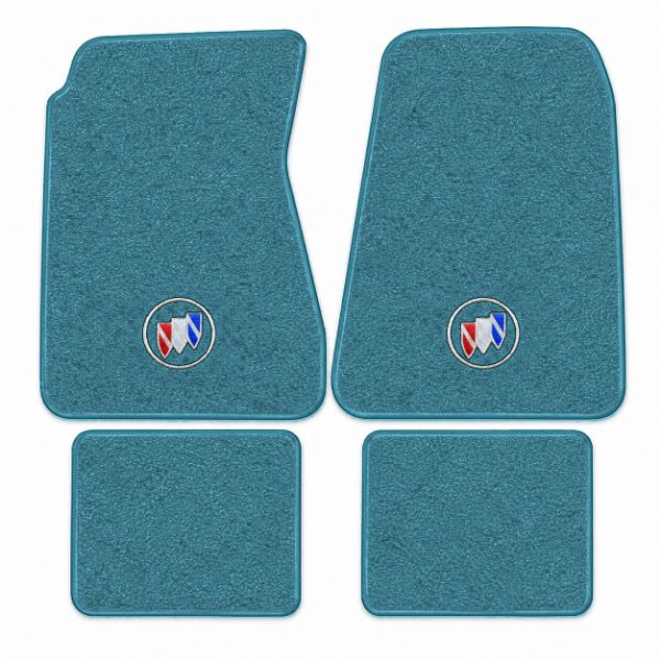 Picture of 1968-1972 Buick Sportwagon Floor Mats, Loop Carpet with Embroidered Logos - 4 Piece