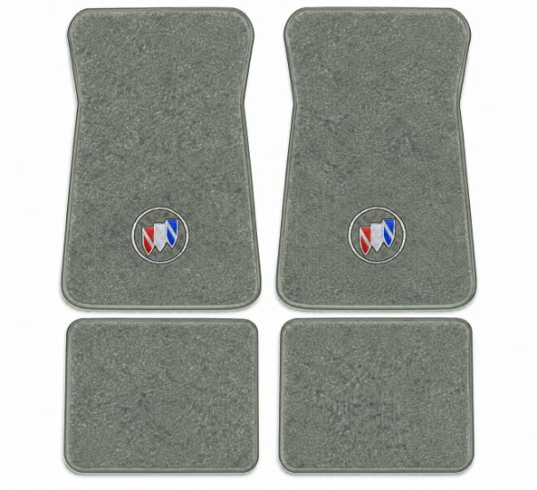 Picture of 1985-1990 Buick Electra Floor Mats, Cutpile Carpet with Embroidered Logos - 4 Piece