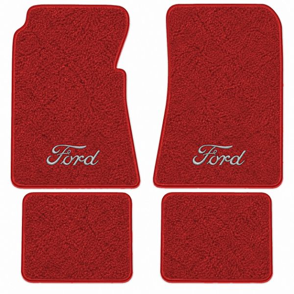 Picture of 1955-1956 Ford Victoria Floor Mats, Loop Carpet with Embroidered Logos - 4 Piece