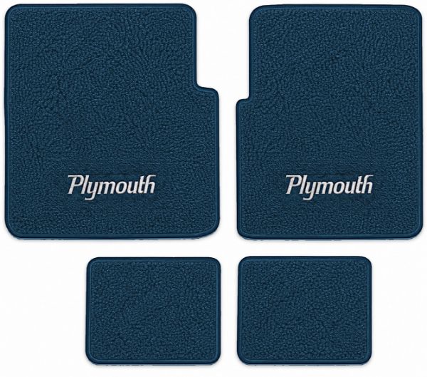 Picture of 1972-1973 Plymouth Gran Fury Floor Mats, Loop Carpet with Embroidered Logos - 4 Piece