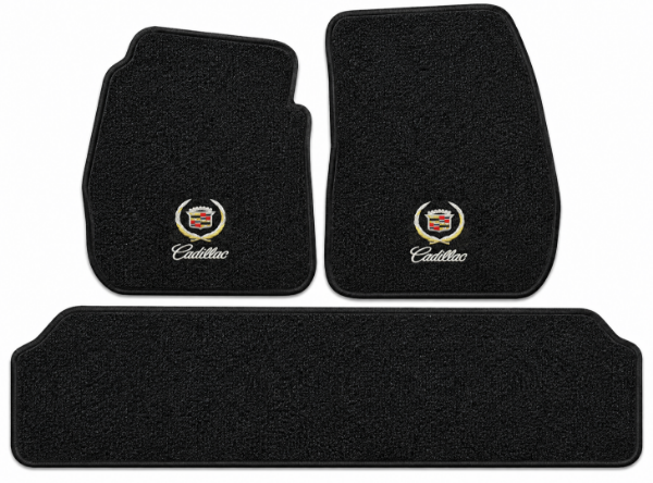 Picture of 1953-1954 Cadillac Eldorado Frts & Rr Floor Mats, Loop Carpet with Embroidered Logos - 3 Piece