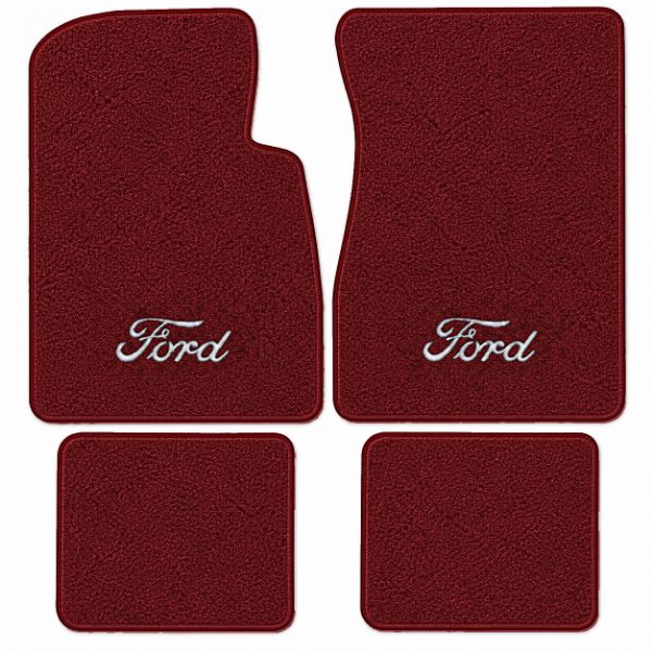 Picture of 1968-1971 Ford Thunderbird Floor Mats, Loop Carpet with Embroidered Logos - 4 Piece