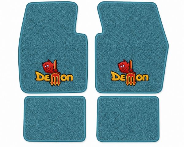 Picture of 1971-1972 Dodge Dart Demon 2DR Floor Mats, Loop Carpet with Embroidered Logos - 4 Piece