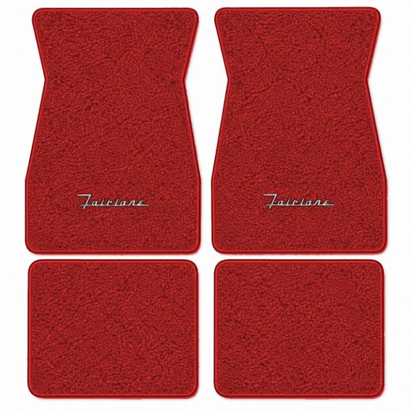 Picture of 1966-1970 Ford Fairlane Floor Mats, Loop Carpet with Embroidered Logos - 4 Piece