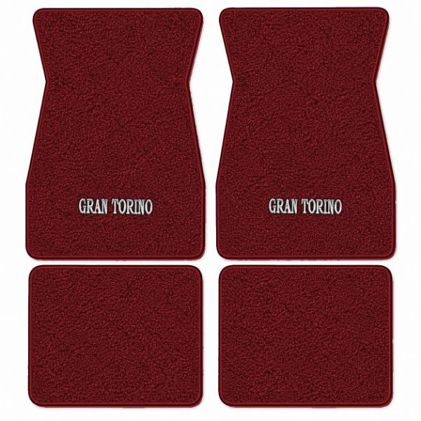 Picture of 1972-1973 Ford Gran Torino Floor Mats, Loop Carpet with Embroidered Logos - 4 Piece