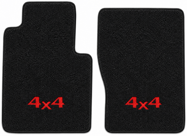 Picture of 1972-1973 International 1010 Travelall Floor Mats, Loop Carpet with Embroidered Logos, Front Row - 2 Piece