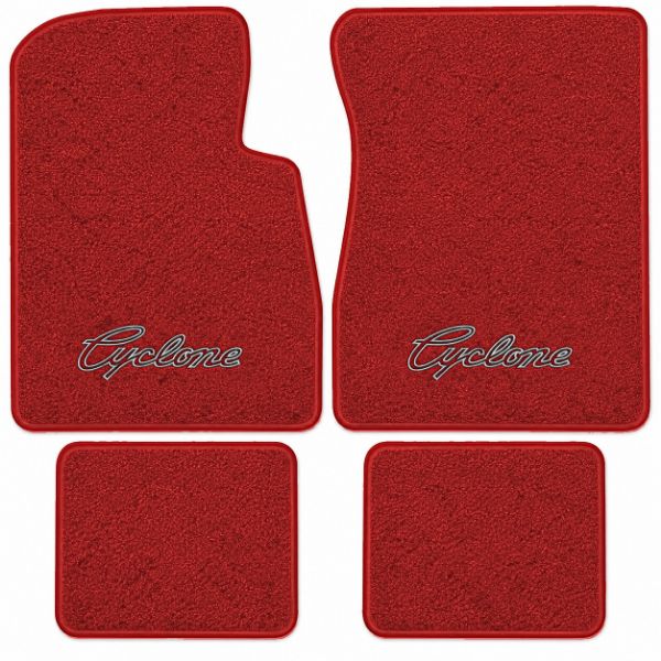 Picture of 1966-1971 Mercury Cyclone Floor Mats, Loop Carpet with Embroidered Logos - 4 Piece