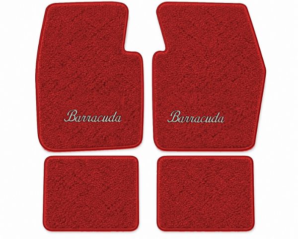 Picture of 1964-1969 Plymouth Barracuda Floor Mats, Loop Carpet with Embroidered Logos - 4 Piece