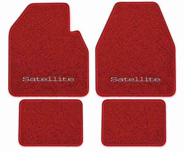 Picture of 1965 Plymouth Satellite Auto Floor Mats, Loop Carpet with Embroidered Logos - 4 Piece