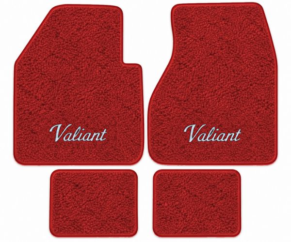 Picture of 1962 Plymouth Valiant Floor Mats, Loop Carpet with Embroidered Logos - 4 Piece