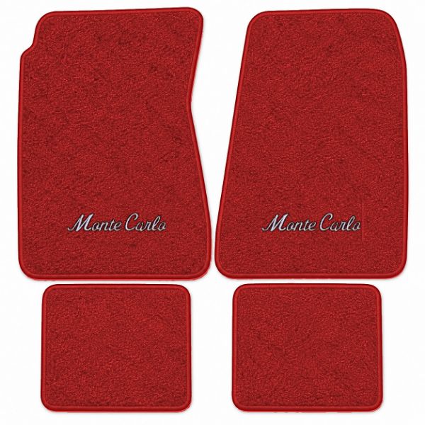 Picture of 1970-1972 Chevrolet Monte Carlo Floor Mats, Loop Carpet with Embroidered Logos - 4 Piece
