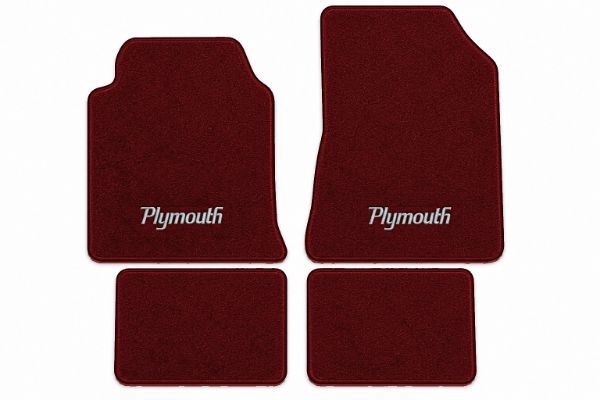 Picture of 1984-1986 Plymouth Conquest Floor Mats, Cutpile Carpet with Embroidered Logos - 4 Piece