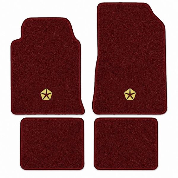 Picture of 1987-1989 Chrysler Conquest Floor Mats, Cutpile Carpet with Embroidered Logos - 4 Piece
