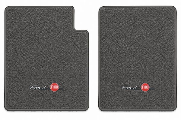 Picture of 1957-1960 Ford F-100 Floor Mats, Loop Carpet with Embroidered Logos - 2 Piece