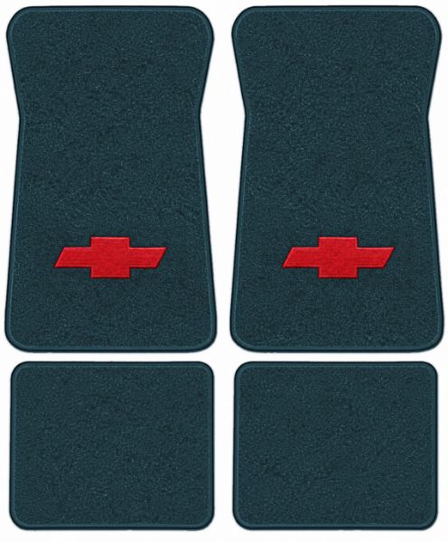 Picture of 1974-1976 Chevrolet Caprice Floor Mats, Cutpile Carpet with Embroidered Logos - 4 Piece