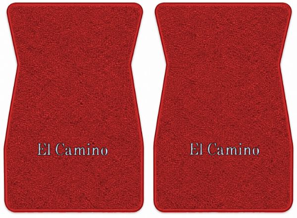 Picture of 1973 Chevrolet El Camino Floor Mats, Loop Carpet with Embroidered Logos - 2 Piece