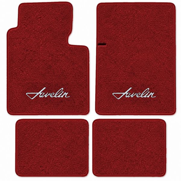 Picture of 1970-1974 American Motors Javelin Floor Mats, Cutpile Carpet with Embroidered Logos - 4 Piece