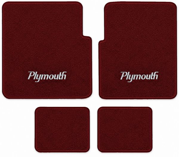 Picture of 1974-1977 Plymouth Gran Fury Floor Mats, Cutpile Carpet with Embroidered Logos - 4 Piece