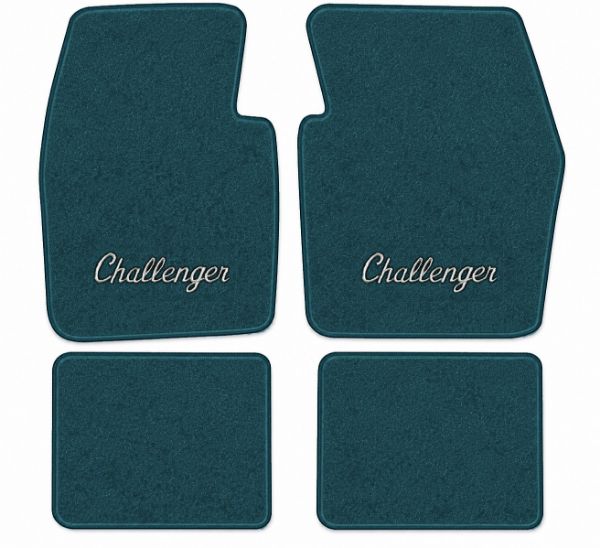 Picture of 1974 Dodge Challenger Floor Mats, Cutpile Carpet with Embroidered Logos - 4 Piece