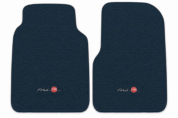 Picture of 1973 Ford F-100 Floor Mats, Loop Carpet with Embroidered Logos - 2 Piece