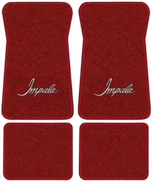 Picture of 1974-1976 Chevrolet Impala Floor Mats, Cutpile Carpet with Embroidered Logos - 4 Piece