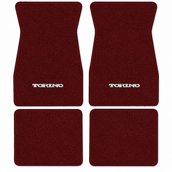 Picture of 1974-1976 Ford Torino Floor Mats, Cutpile Carpet with Embroidered Logos - 4 Piece