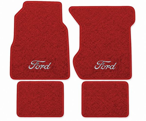 Picture of 1969-1973 Ford LTD Floor Mats, Loop Carpet with Embroidered Logos - 4 Piece
