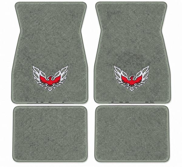Picture of 1974-1981 Pontiac Firebird Floor Mats, Cutpile Carpet with Embroidered Logos - 4 Piece