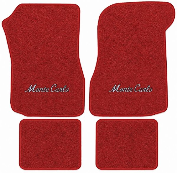 Picture of 1973 Chevrolet Monte Carlo Floor Mats, Loop Carpet with Embroidered Logos - 4 Piece