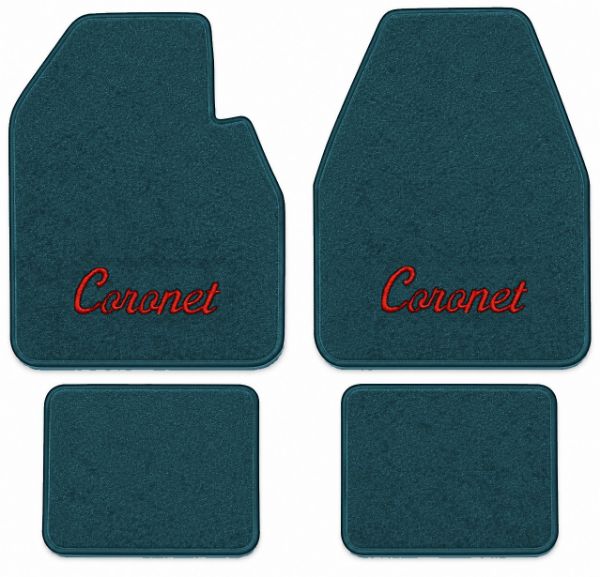Picture of 1974-1976 Dodge Coronet Floor Mats, Cutpile Carpet with Embroidered Logos - 4 Piece